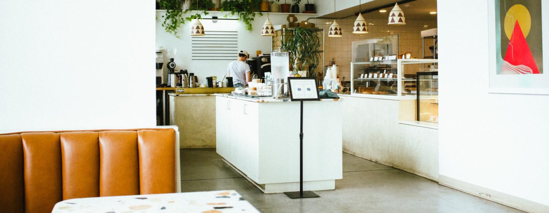 man in a coffee shop